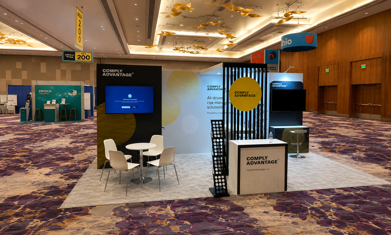 Fintech 2022 10x20 Booth for Complyadvantage in Las Vegas
