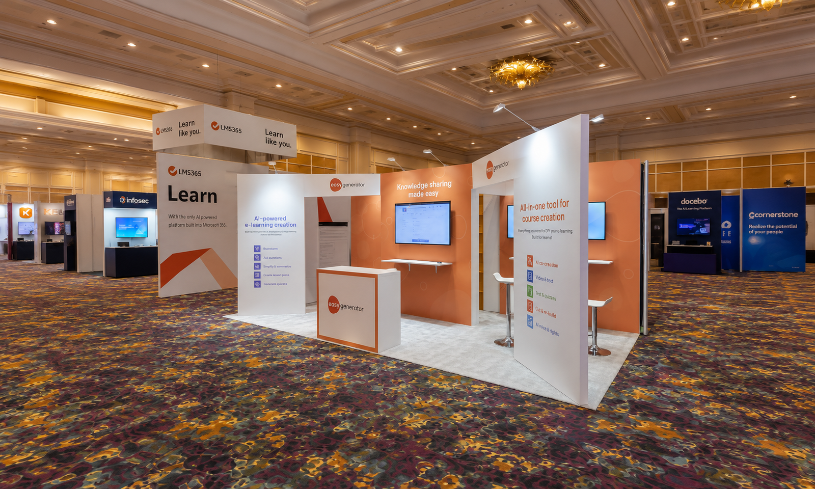 DevLearn 2023 10x20 Booth for Easy Generator in Las Vegas