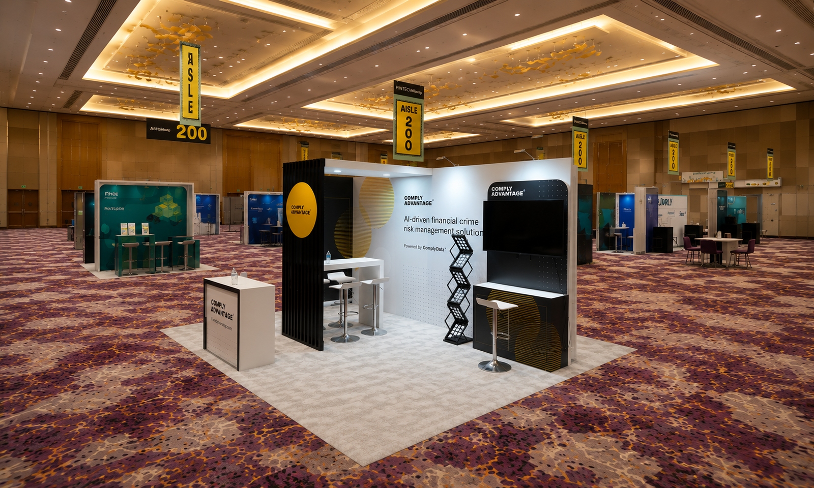 Fintech 2022 10x20 Booth for Complyadvantage in Las Vegas