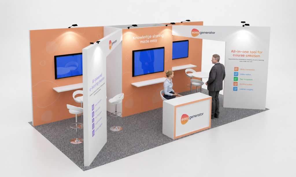 DevLearn 2023 10×20 Booth for Easy Generator in Las Vegas
