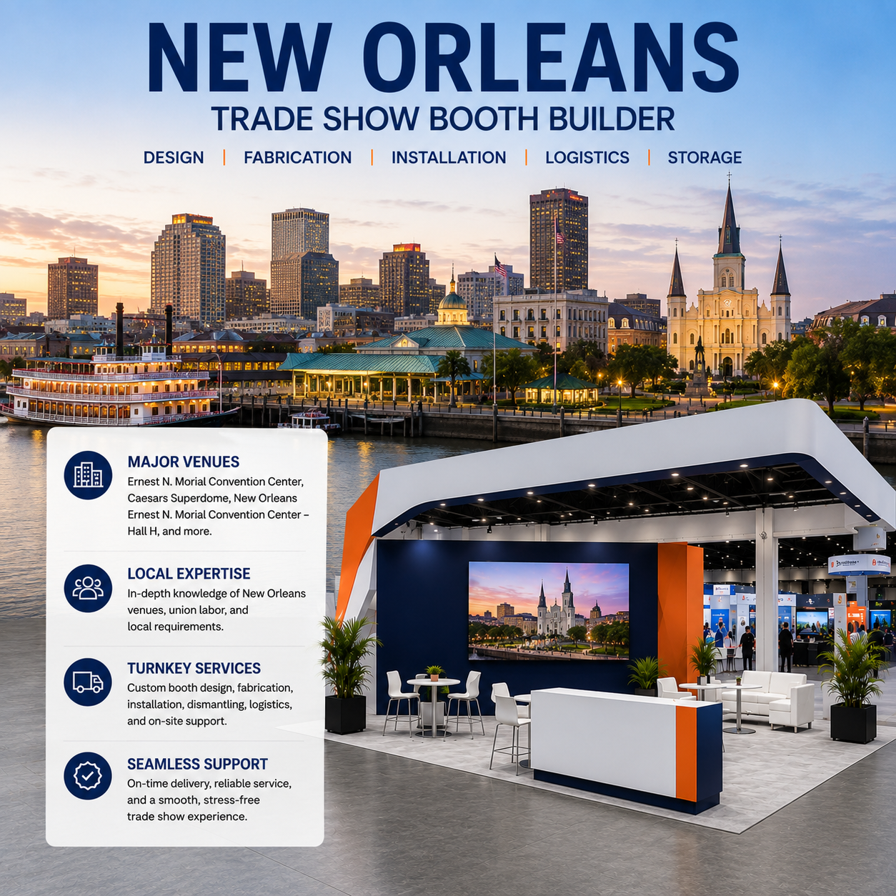 Trade Show Booth Design & Exhibit Builder in New Orleans, Louisiana