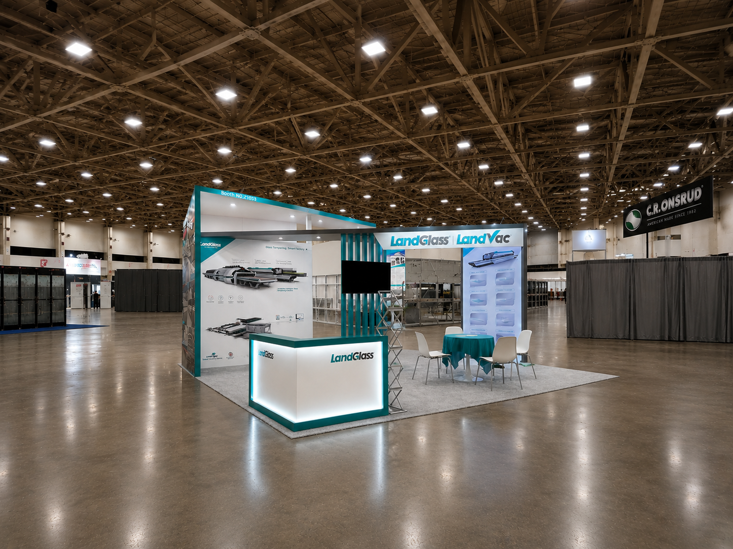 GLASSBUILD 2024 20x20 Booth for LandGlass in Dallas
