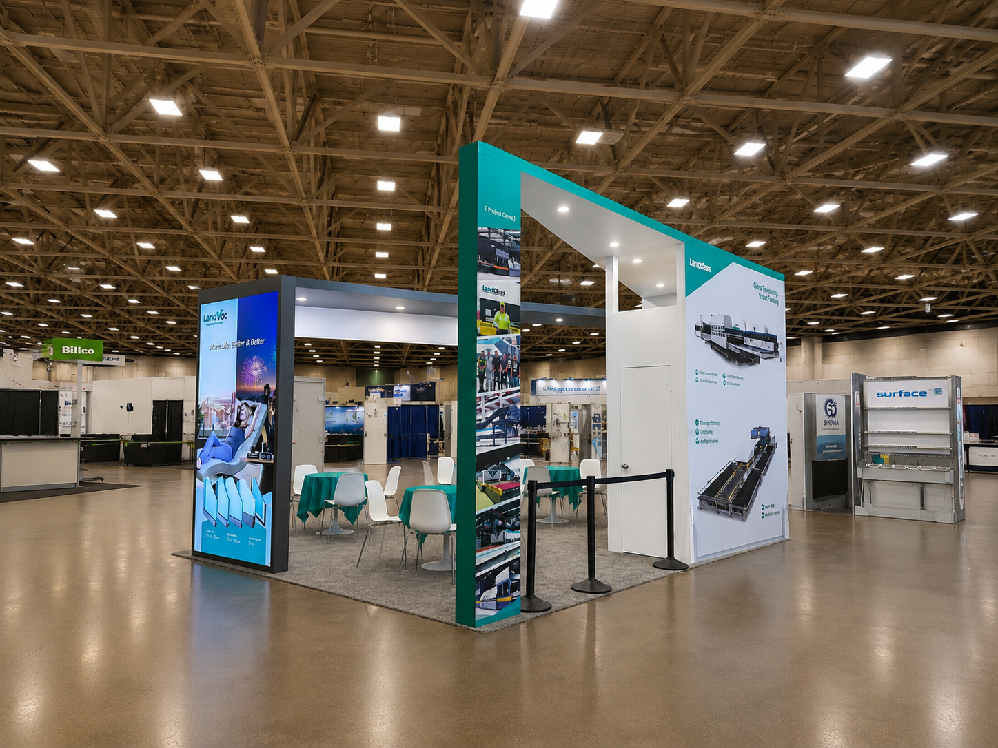 GLASSBUILD 2024 20x20 Booth for LandGlass in Dallas