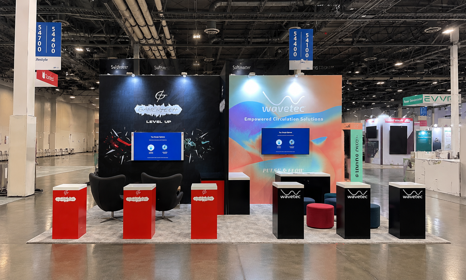 CES 2022 20x30 Booth for Softmatter in Las Vegas
