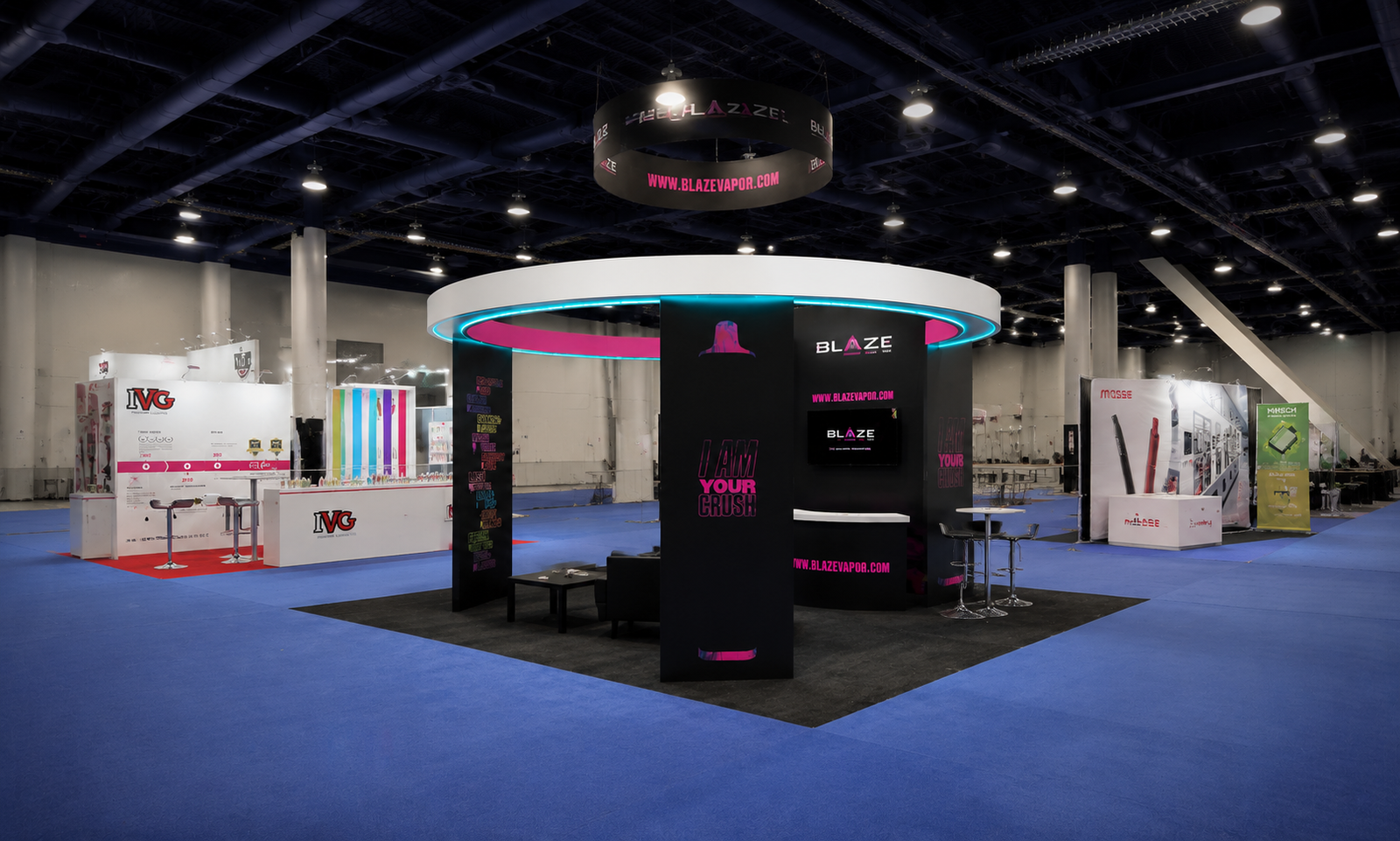 TPE 2023 20x20 Booth for Blaze Vapor in Las Vegas