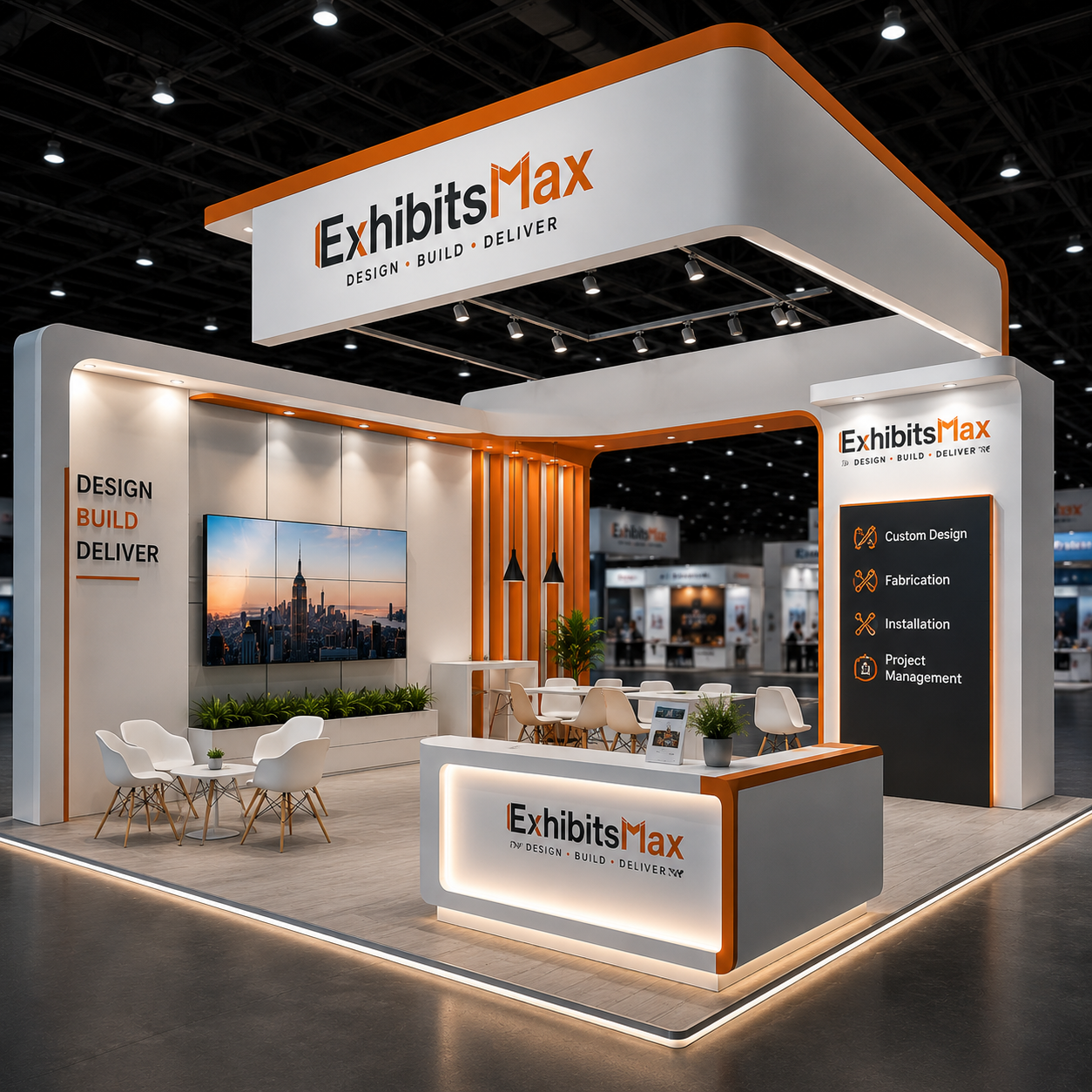 Custom trade show booth built by Exhibitsmax in Las Vegas