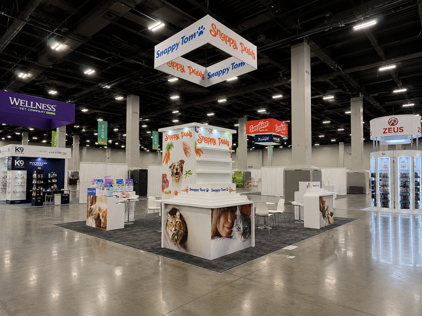 Super Zoo 2022 20x20 Booth for Snappy Tom in Las Vegas