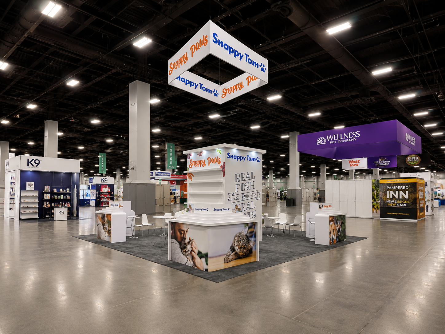Super Zoo 2022 20x20 Booth for Snappy Tom in Las Vegas