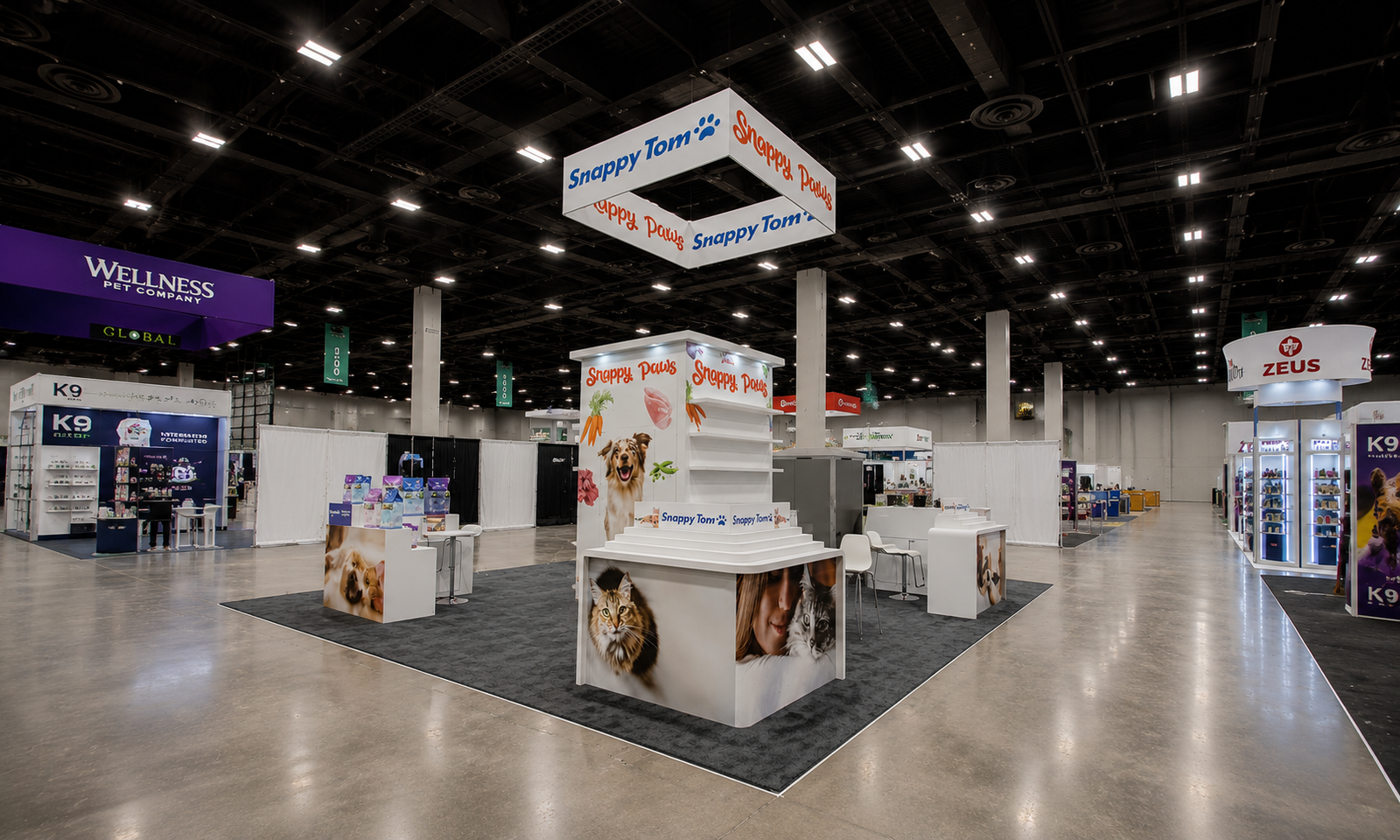 Super Zoo 2022 20x20 Booth for Snappy Tom in Las Vegas
