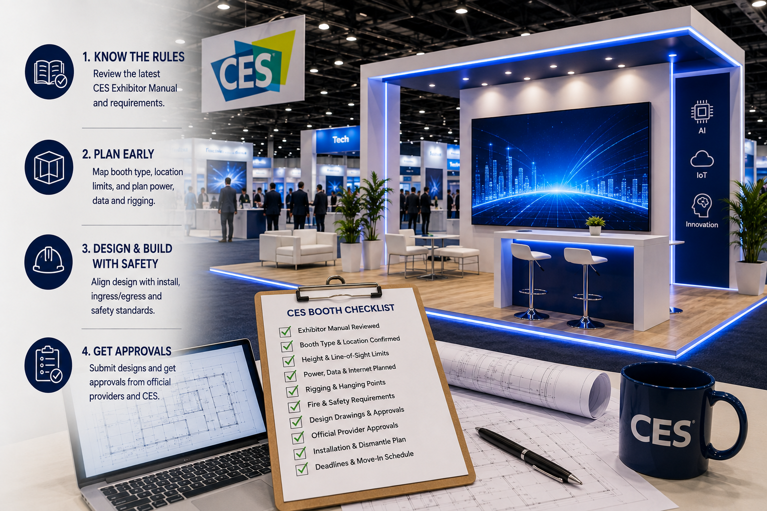 CES exhibition booth design restrictions and tips
