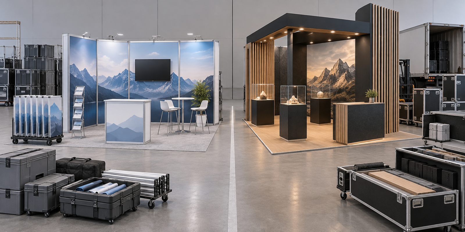 custom booth and rental booth cost comparison across reusable exhibit assets