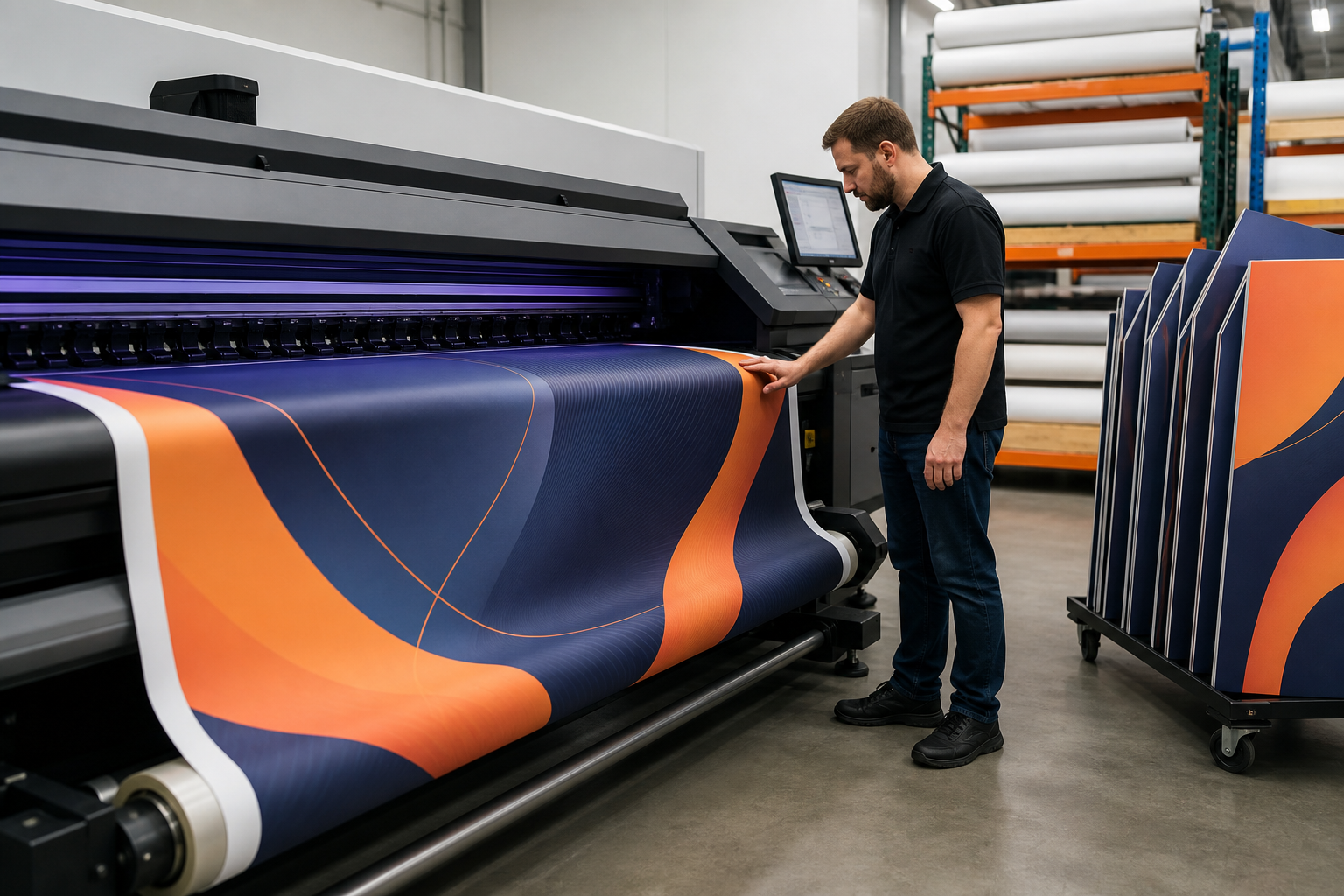 Large format printing department